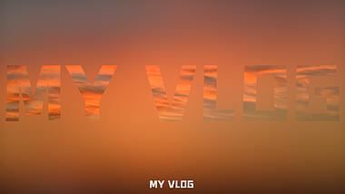 天空横版文字遮罩旅行vlogpr片头pr模板视频的预览图