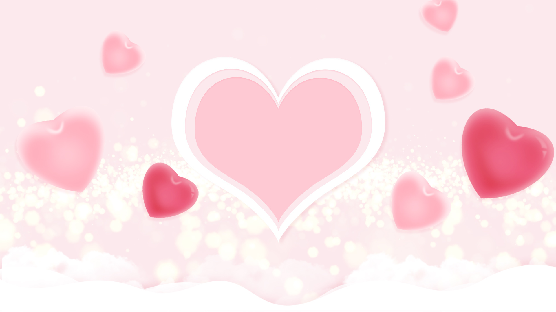原创七夕情人节粉色爱心红色爱心约会浪漫动态视频背景视频的预览图