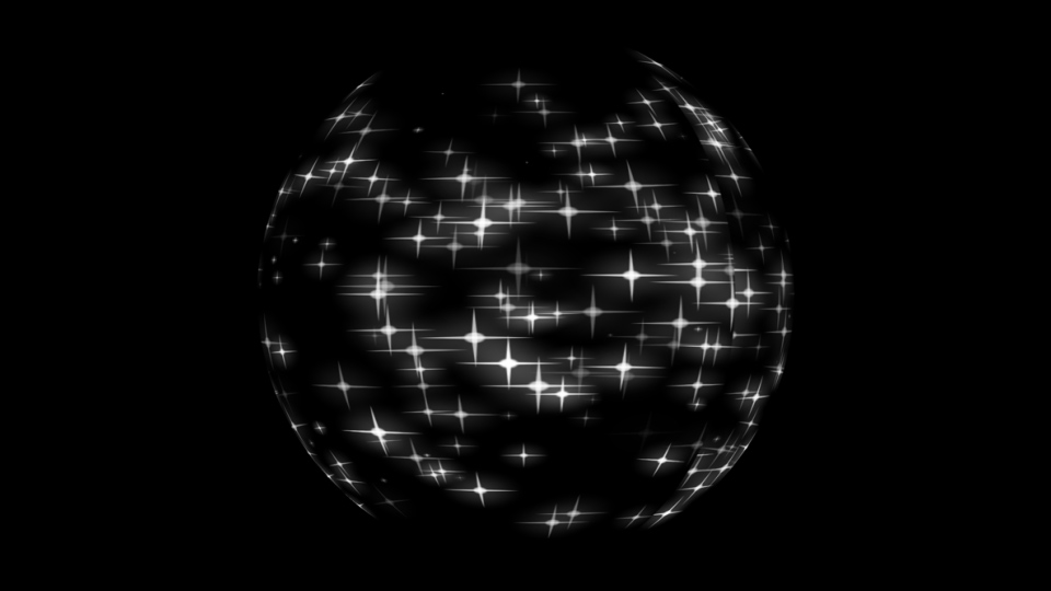 立体球形灯发光闪烁的白色星星粒子光效特效视频的预览图