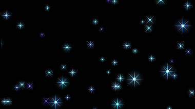 闪闪发光的粒子星星唯美星空特效视频的预览图
