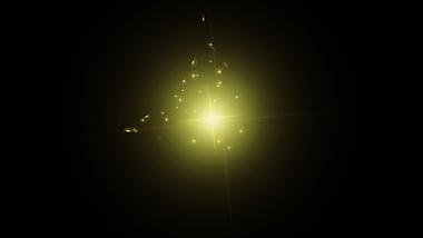 光效光束发光亮光光点粒子黄色特效视频的预览图