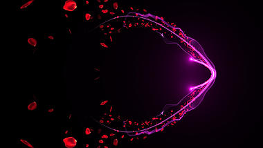 紫色花瓣光线通道视频带通道MOV特效视频的预览图
