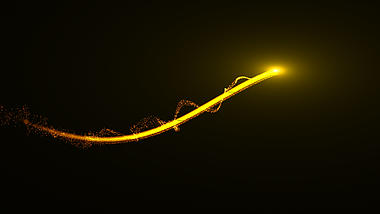 金色粒子光线线条运动带通道MOV特效视频的预览图
