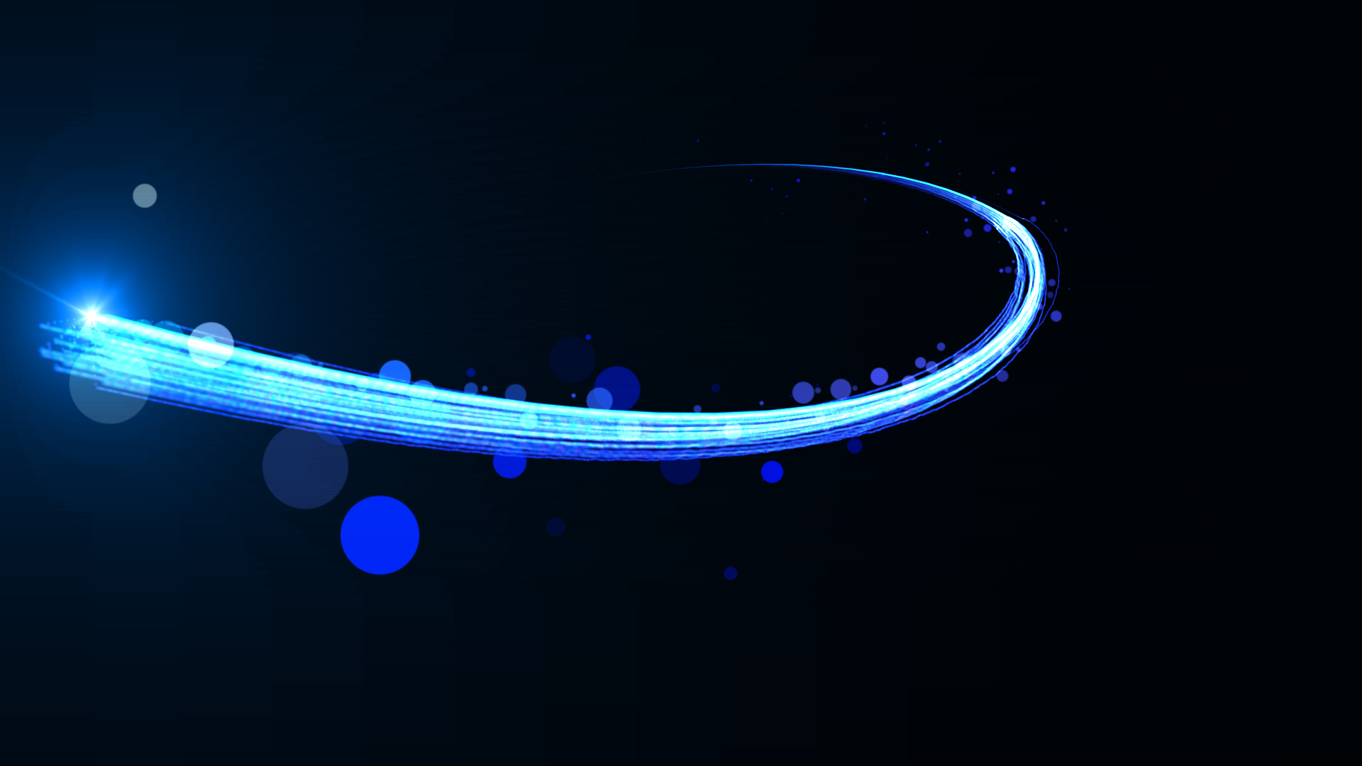 蓝色光线粒子视频素材带通道MOV特效视频的预览图