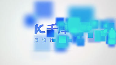 蓝色现代简约科技企业logo片头视频ae模板视频的预览图