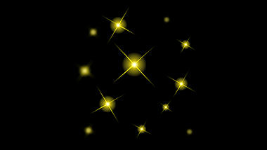 金色光效粒子星光光斑闪烁卡通点状光带通道mov素材视频的预览图