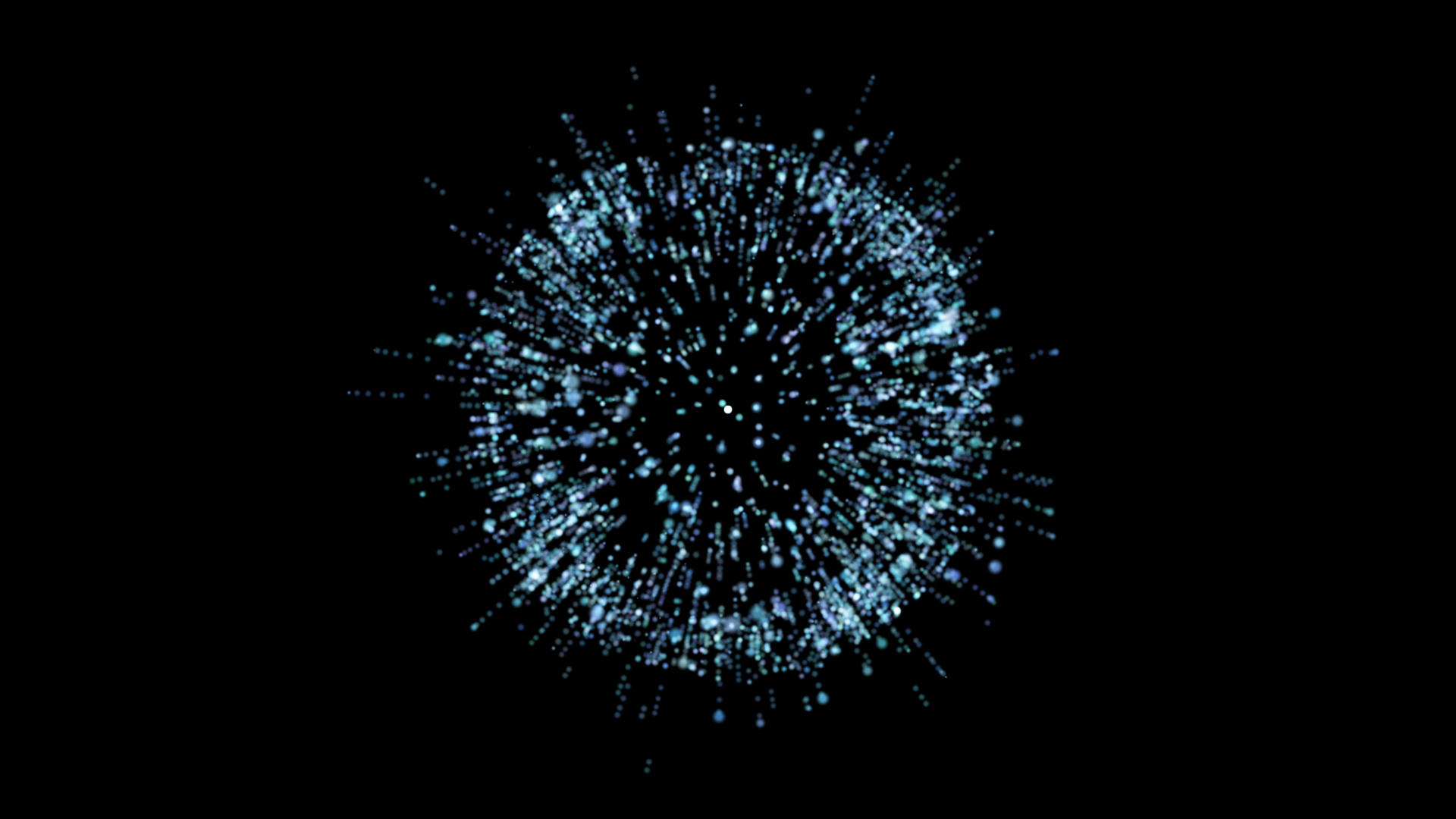 科技感蓝色粒子跳动球体带通道mov素材视频的预览图