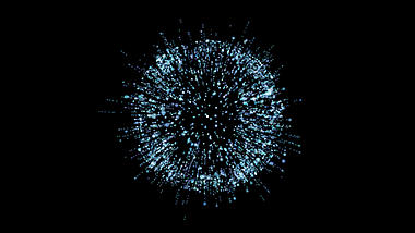 科技感蓝色粒子跳动球体带通道mov素材视频的预览图