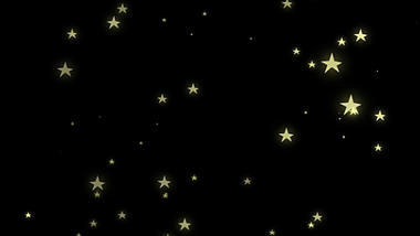 卡通星光星空闪亮星星浪漫装饰带通道mov素材视频的预览图