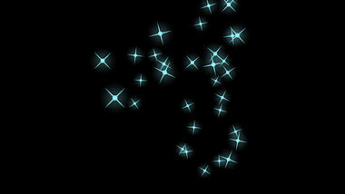 蓝色星星星光散落流星雨滑落绚丽光效带通道mov素材视频的预览图