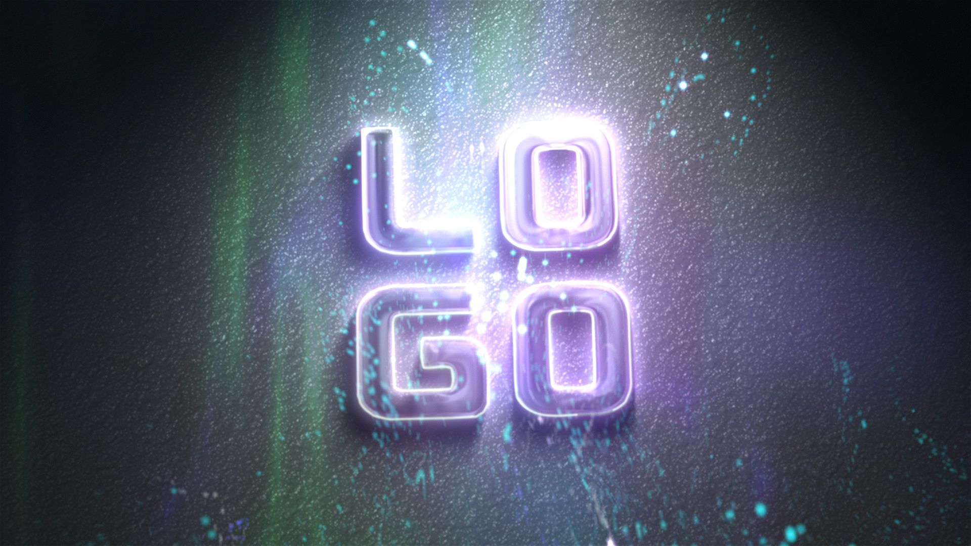 炫酷霓虹灯描边光效粒子LOGO片头ae模板视频的预览图
