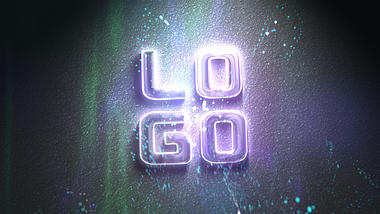 炫酷霓虹灯描边光效粒子LOGO片头ae模板视频的预览图