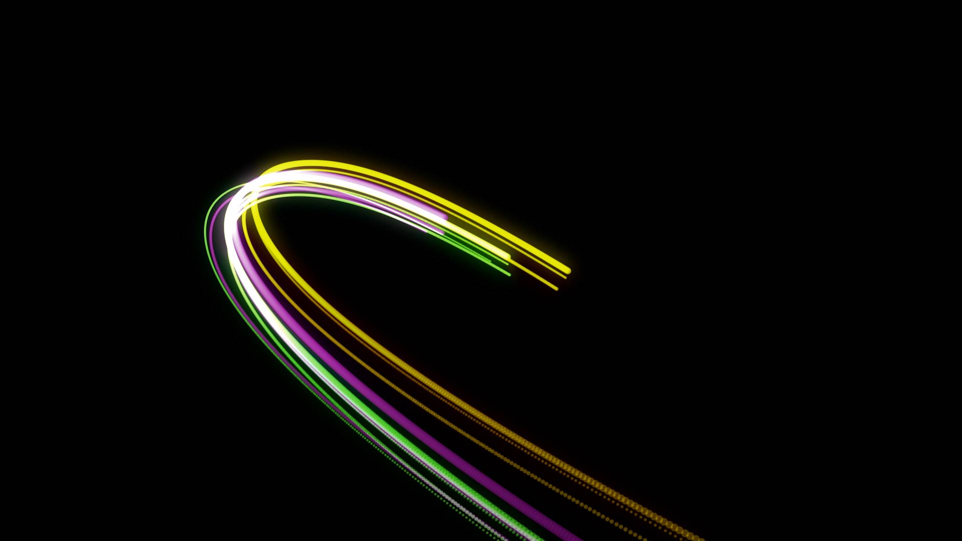 彩色线条粒子运动MOV通道视频特效视频的预览图