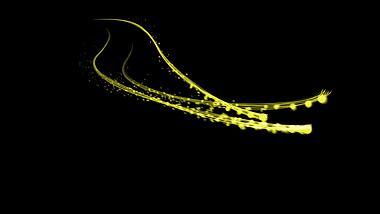 三条金色光效粒子线条运动MOV通道视频特效视频的预览图
