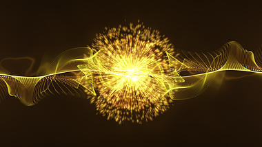 金色光线烟花粒子运动MOV通道视频特效视频的预览图