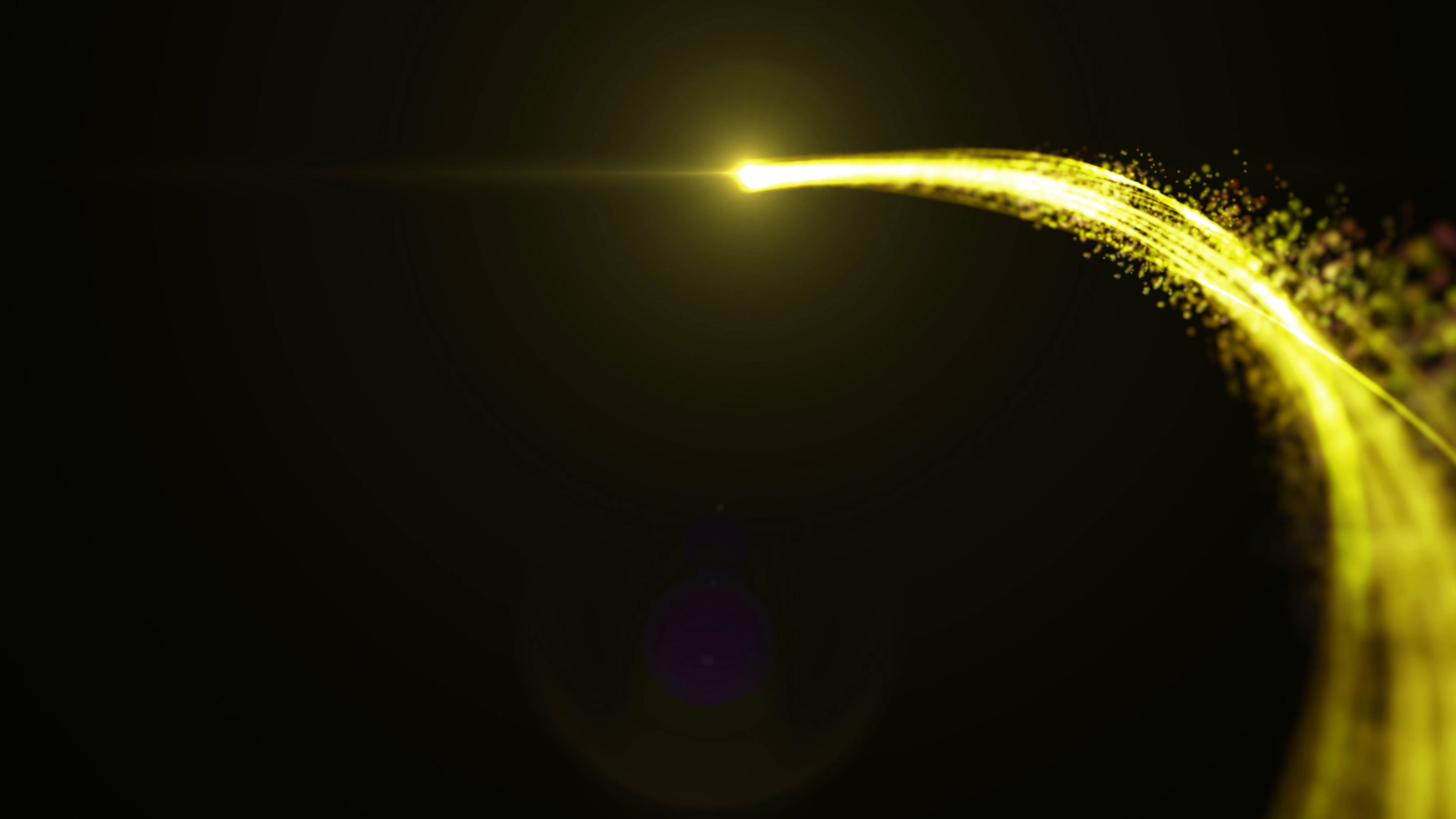 金色光线粒子透明通道MOV视频特效视频的预览图