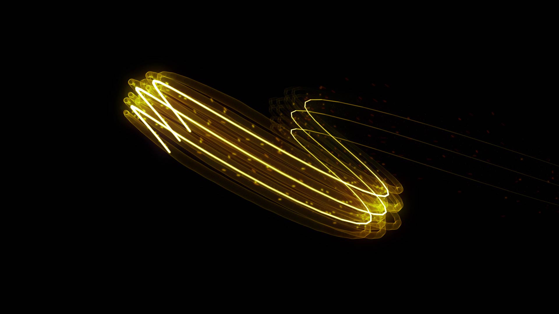 金色光线粒子MOV通道视频特效视频的预览图