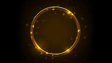 科技光效圆形光圈环绕发光渐变金色视频特效视频的预览图