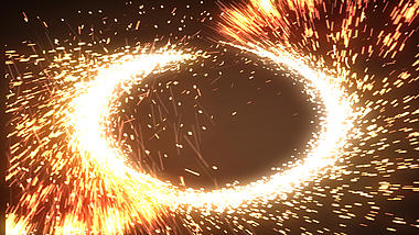 金色粒子魔法火焰旋转视频特效视频的预览图