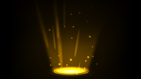 黄色光效游戏回城金色光圈粒子特效视频特效视频的预览图