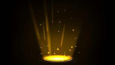 黄色光效游戏回城金色光圈粒子特效视频特效视频的预览图
