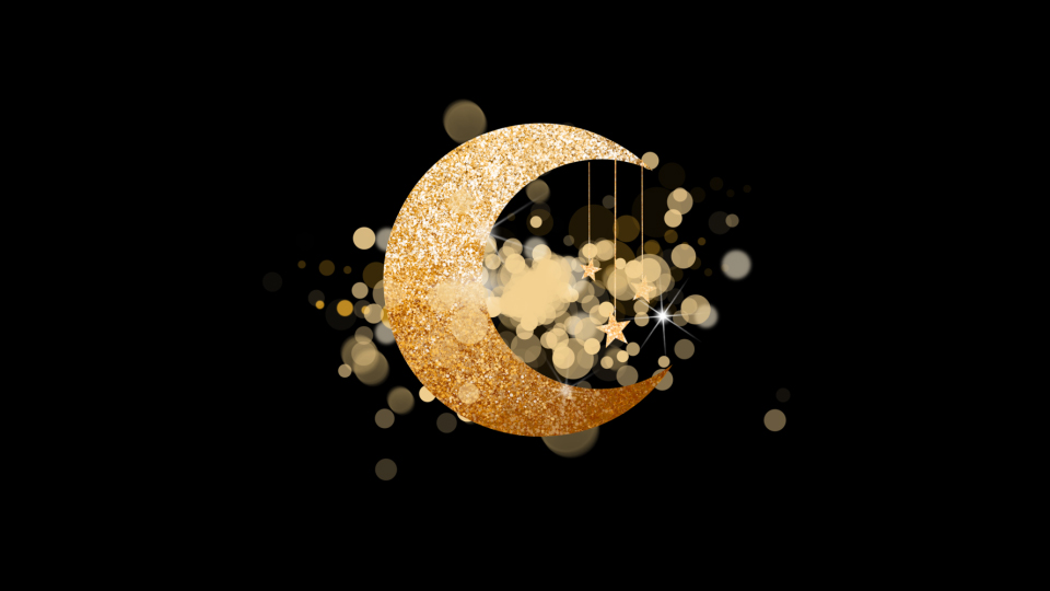金色月亮光斑光效金光发光闪光炫彩视频特效视频的预览图