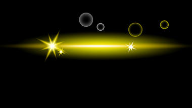 黄色的金光星星气泡光效发光光线视频特效视频的预览图