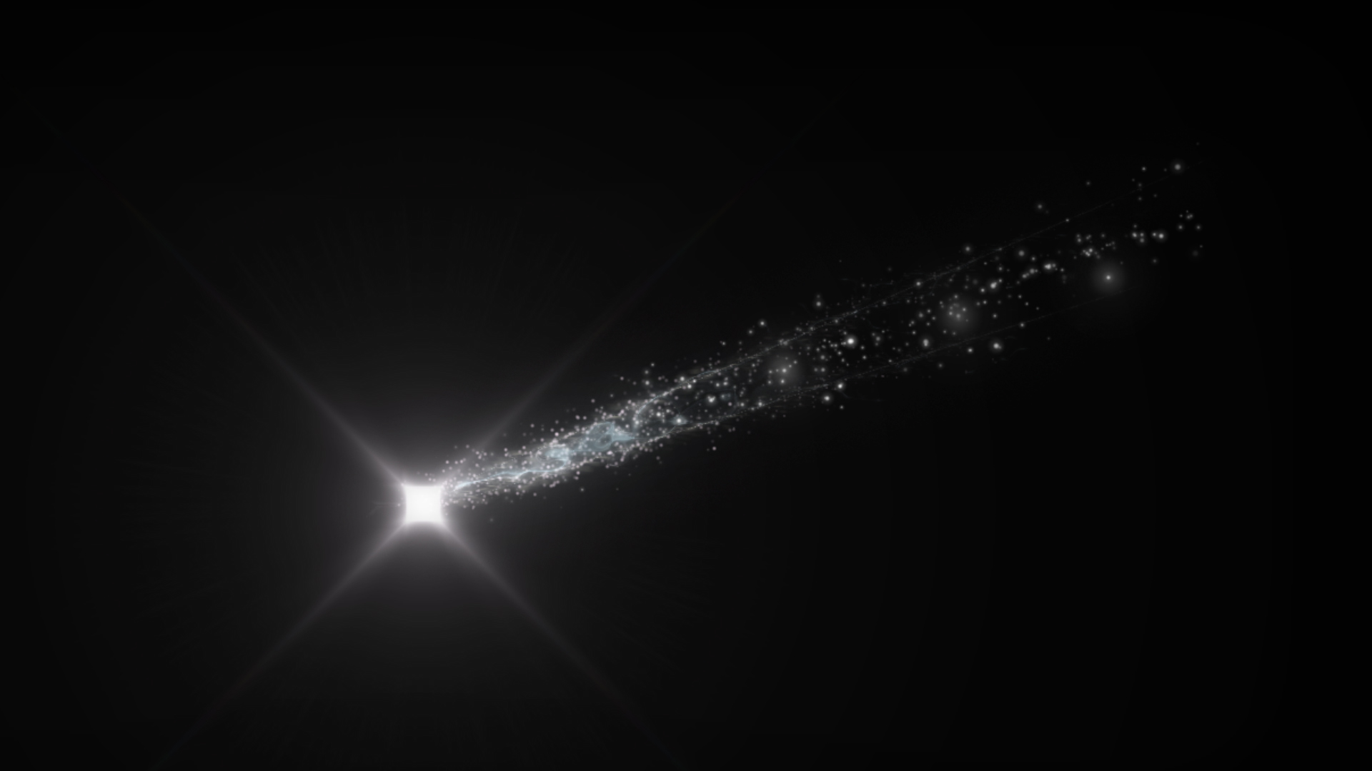 粒子光效星光发射划过浪漫唯美视频特效视频的预览图