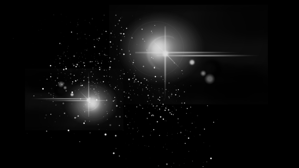 白色星光粒子光效光晕发光特效视频的预览图