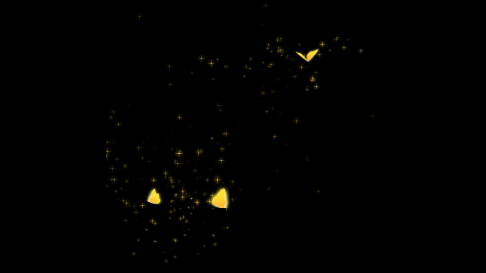 金色粒子发光蝴蝶飞舞大气唯美视频特效视频的预览图