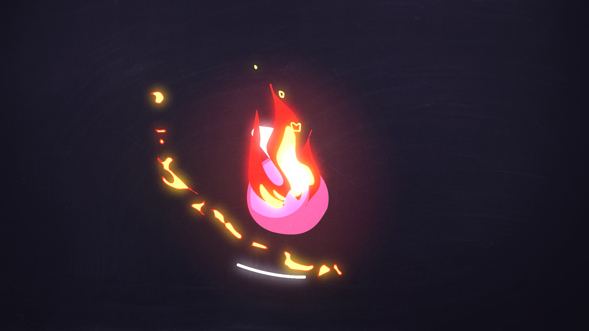 炫酷光效卡通火柴划过火焰动画LOGO片头ae模板视频的预览图