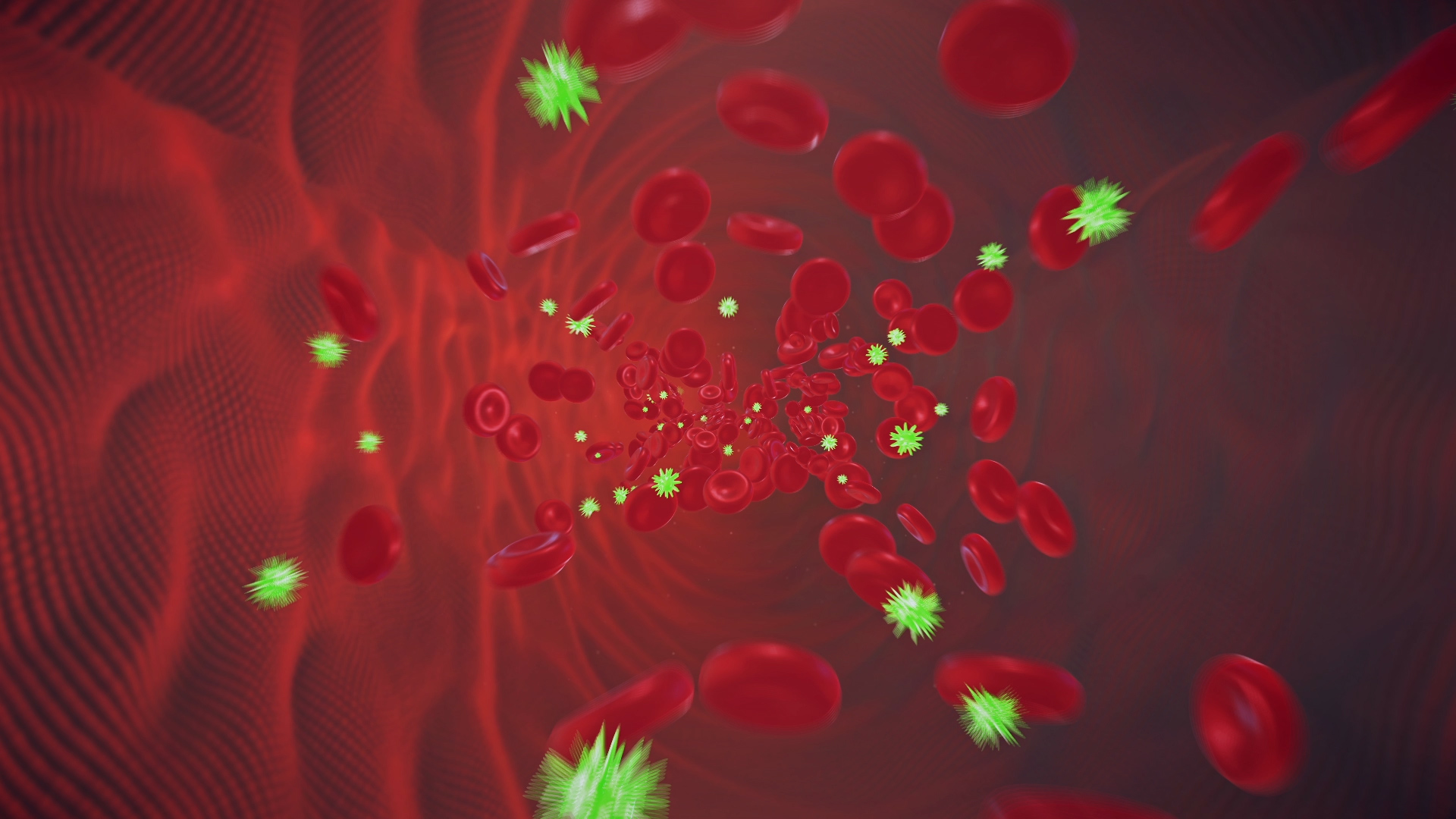 生物医疗血小板在血管流动视频素材3D模板视频背景视频的预览图