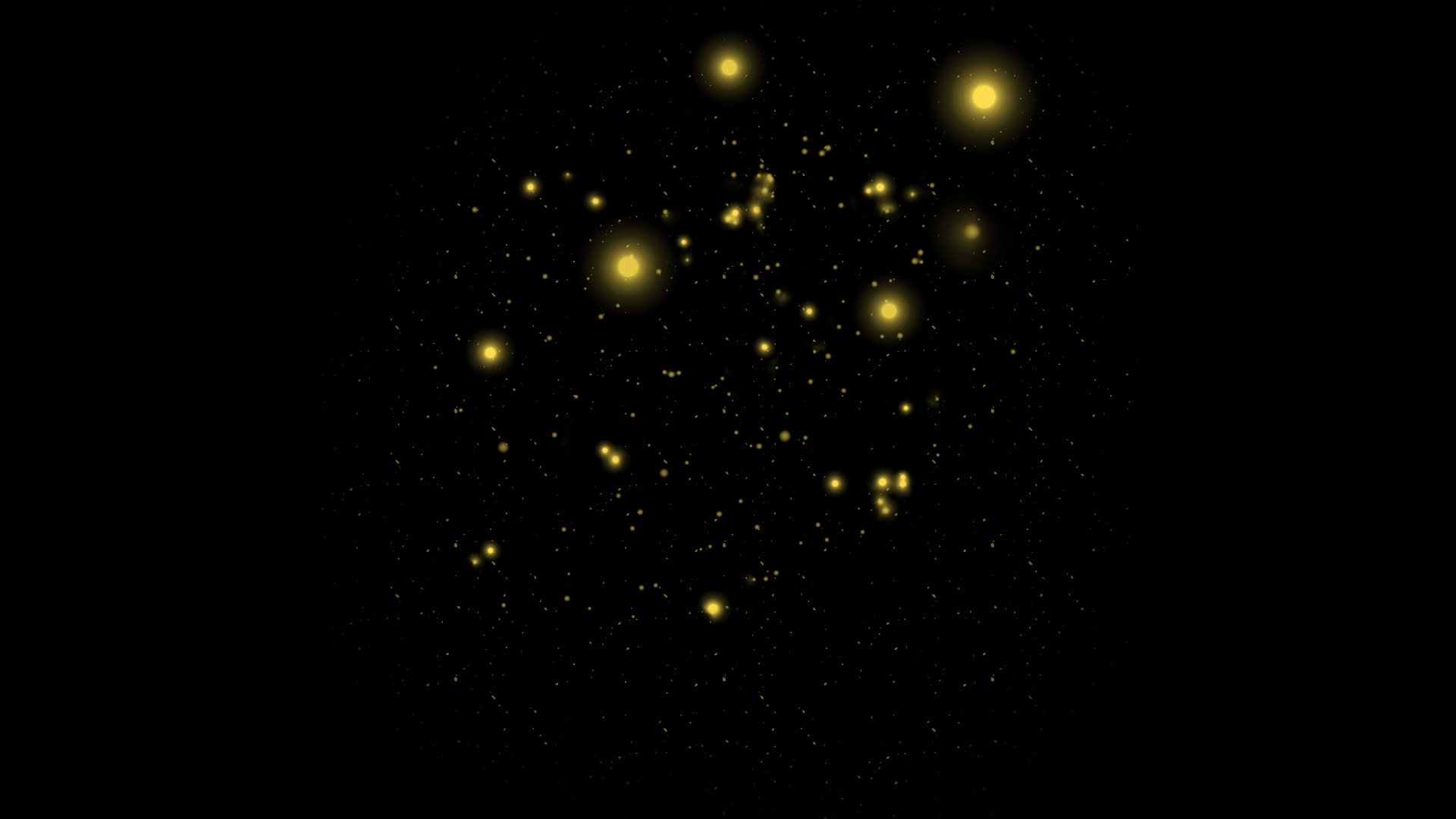 夜景星星粒子光效发光黄色视频特效视频的预览图
