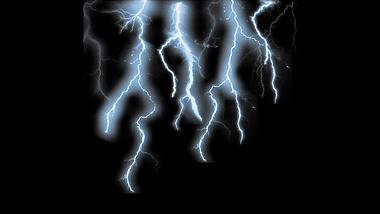 电闪雷鸣雷电打雷光效蓝色视频特效视频的预览图