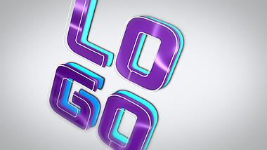 简洁企业三维彩色层叠LOGO片头ae模板视频的预览图