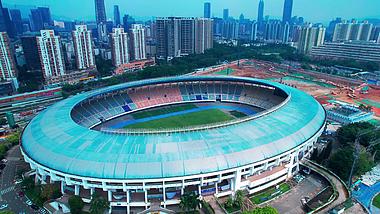 5.4k深圳市地标体育中心建筑航拍视频的预览图