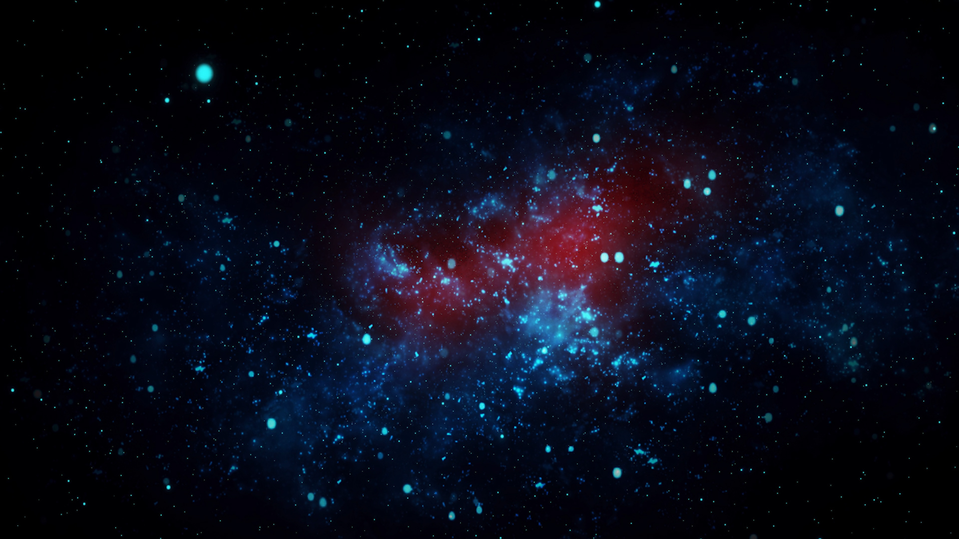 4K宇宙蓝色粒子星云背景视频背景视频的预览图