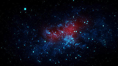 4K宇宙蓝色粒子星云背景视频背景视频的预览图