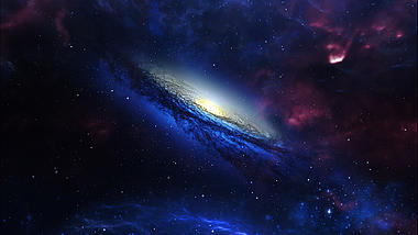 蓝色星云宇宙4K背景视频背景视频的预览图