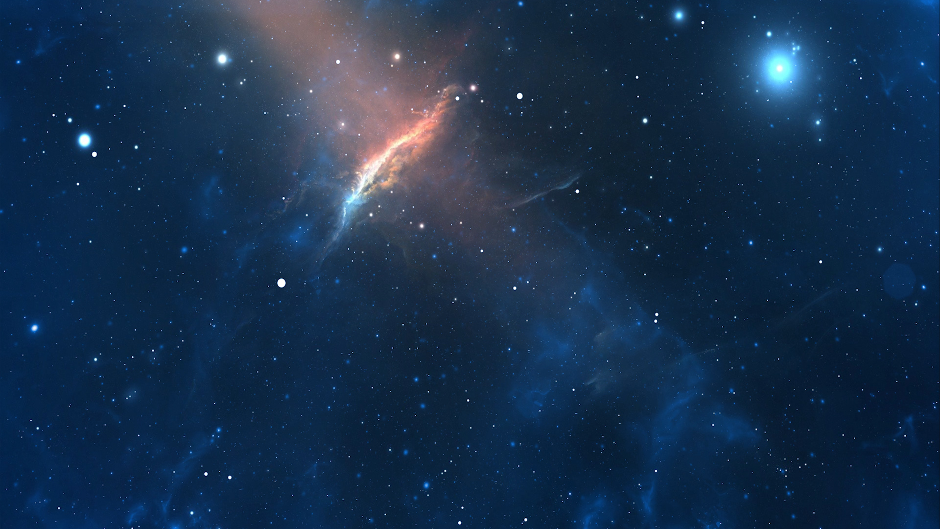 4K蓝色宇宙星云背景视频背景视频的预览图