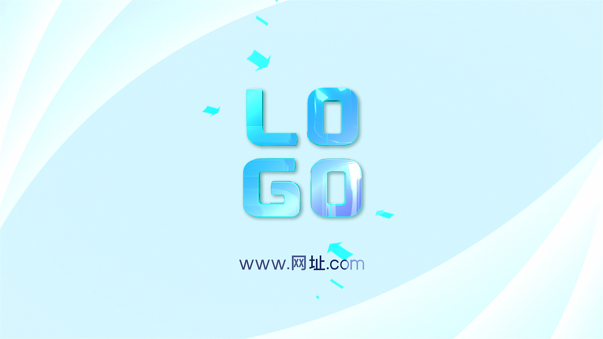 明亮玻璃质感企业三维LOGO片头ae模板视频的预览图