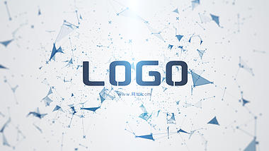 科技感点线连接企业文字LOOG片头ae模板视频的预览图