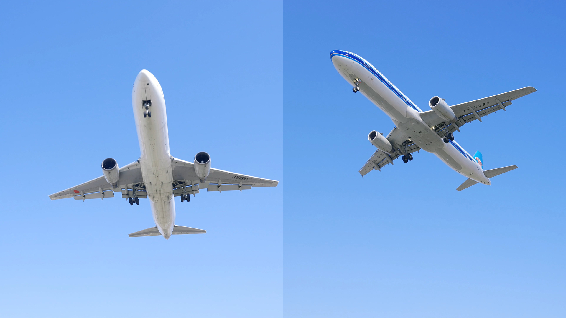 4K空客飞机航班滑翔降落降格视频的预览图