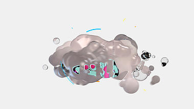 简洁三维流体气泡LOGO片头ae模板视频的预览图