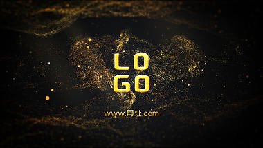 华丽金色粒子LOGO片头ae模板视频的预览图