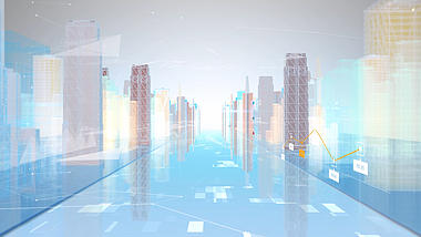 白色科技城市穿梭企业LOGO片头ae模板视频的预览图