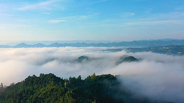 4k航拍大气磅礴山间云雾云海风光自然风景自然风光视频的预览图