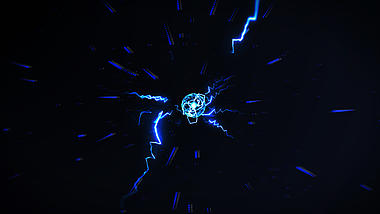 卡通能量电流宇宙太空穿梭三维LOGO片头ae模板视频的预览图