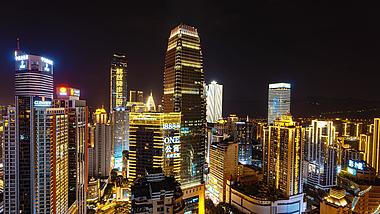 8K震撼延时重庆解放碑俯瞰夜晚灯光秀全景城市宣传视频的预览图