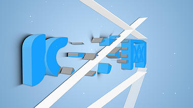 现代三维科技切割logo片头视频ae模板视频的预览图